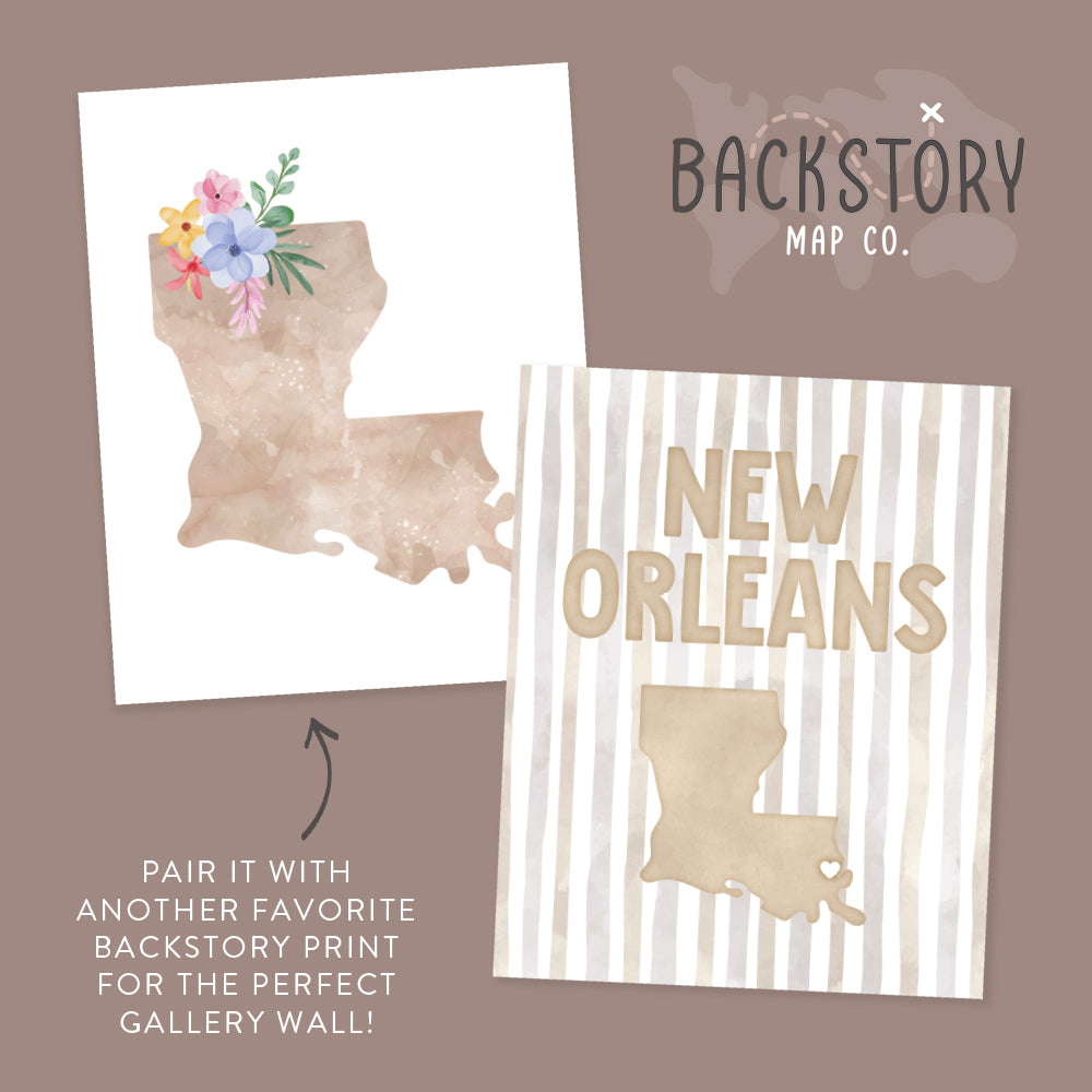New Orleans Louisiana Poster · New Orleans Wall Art
