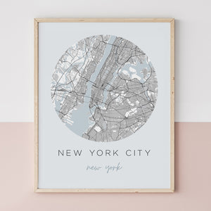 new york city map poster