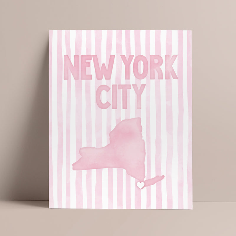 pink nyc poster