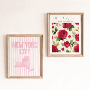 New York City Poster · New York City Pink Pastel Wall Art