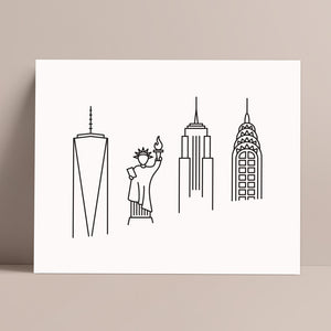 nyc skyline poster