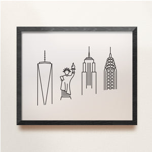 new york skyline poster