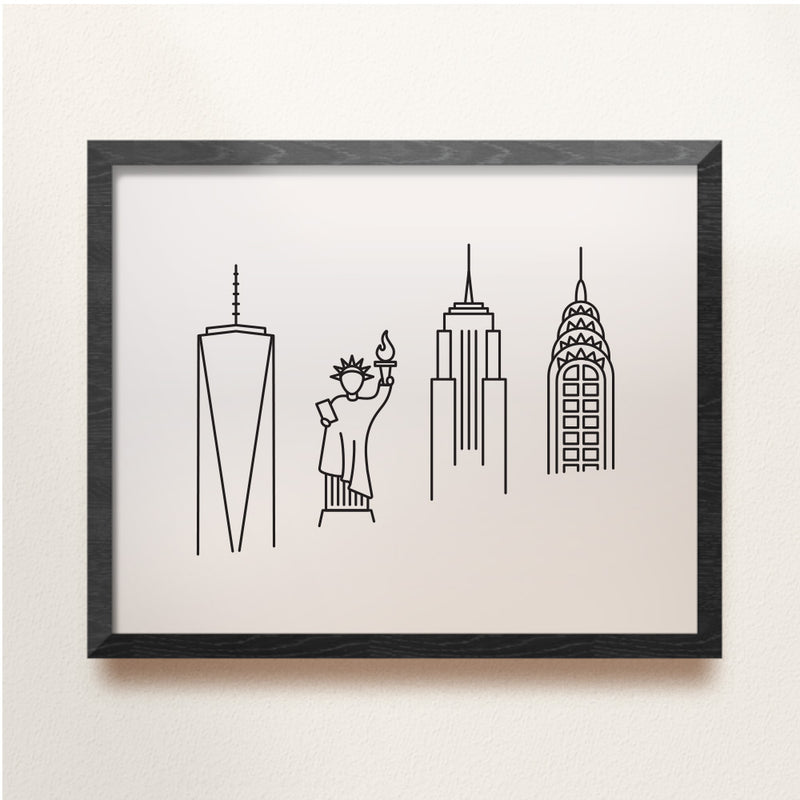 new york skyline poster