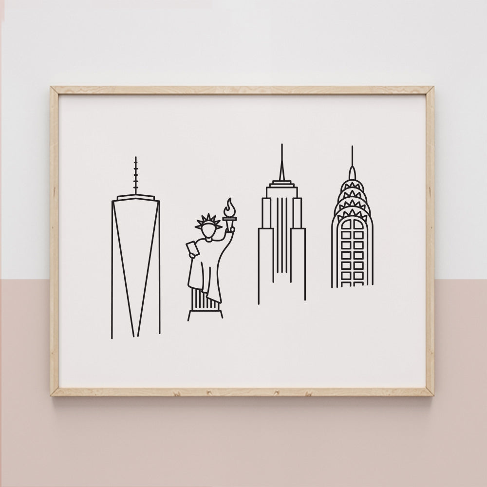 nyc skyline wall art