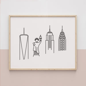 nyc skyline wall art