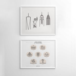 new york city map poster