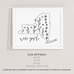 new york state outline