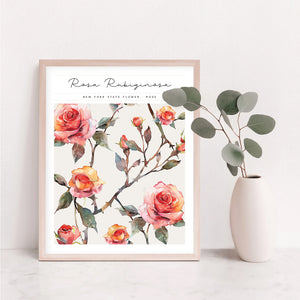 new york state flower poster