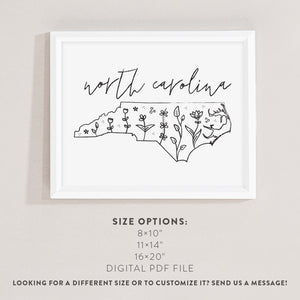 north carolina wall art