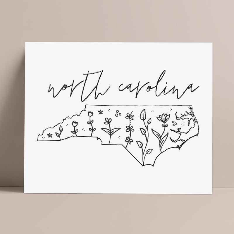 north carolina outline