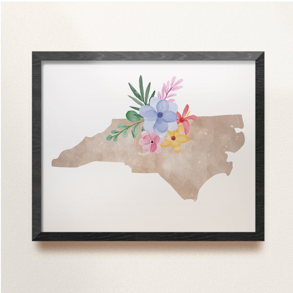 north carolina art print