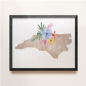 north carolina art print