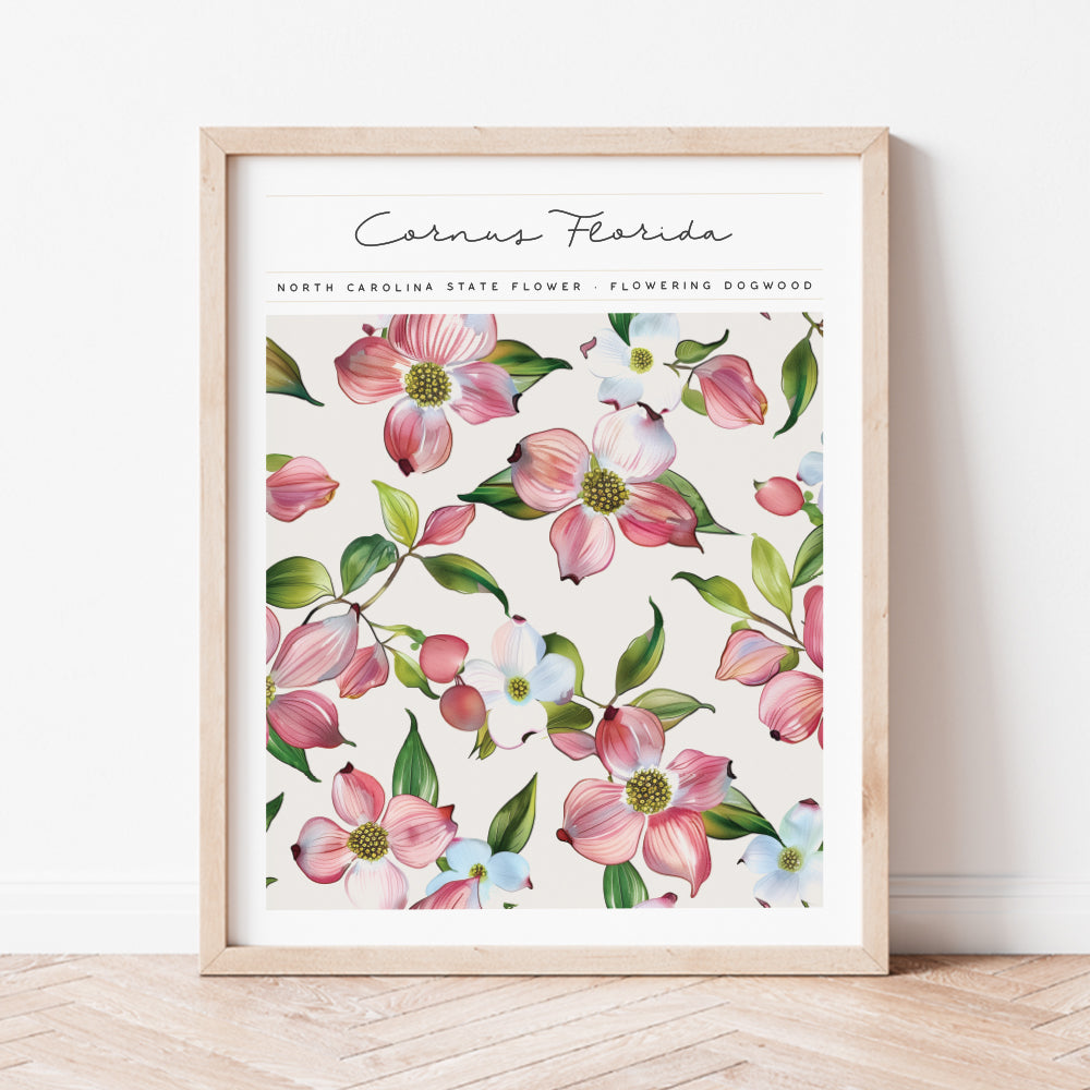 north carolina state flower poster