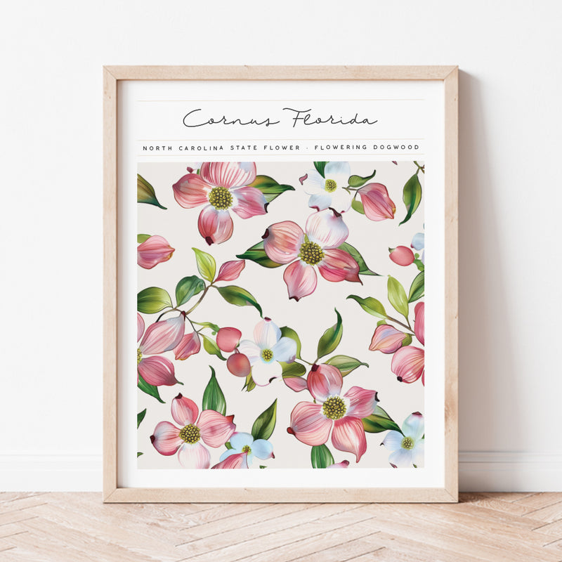 north carolina state flower poster