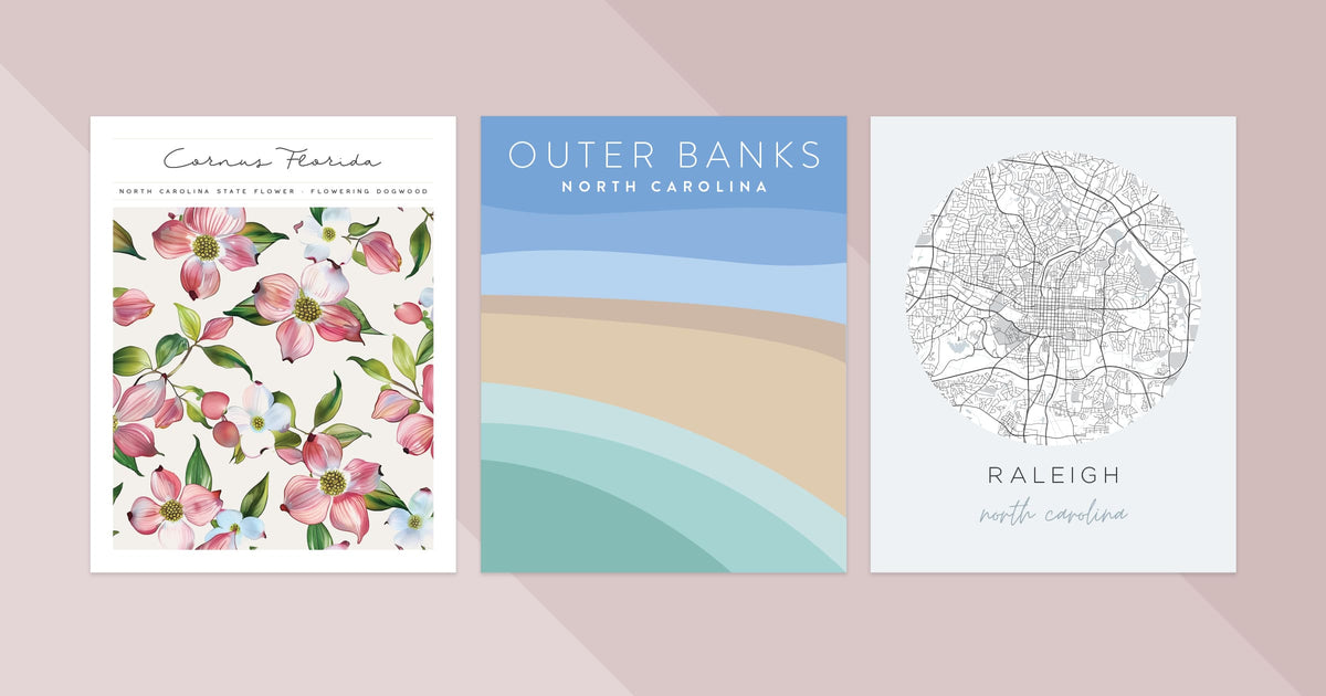 north carolina wall art