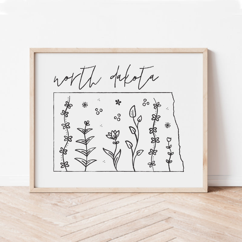 north dakota outline