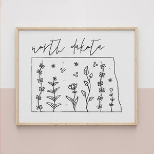 north dakota outline