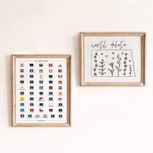 north dakota map poster