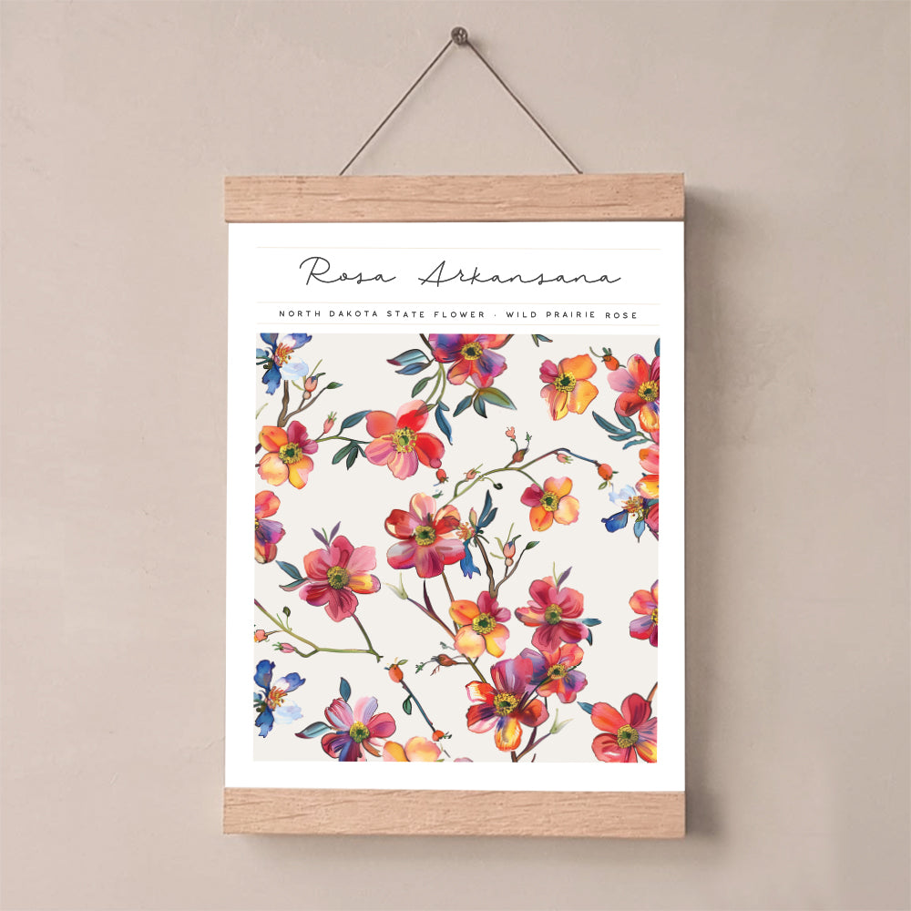 north dakota floral art print