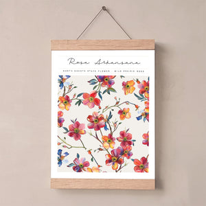 north dakota floral art print
