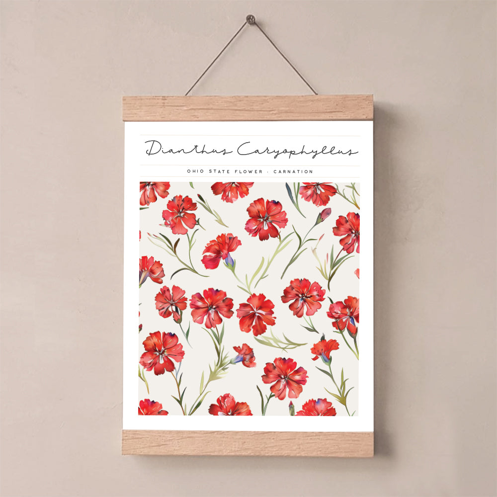 ohio state flower art print