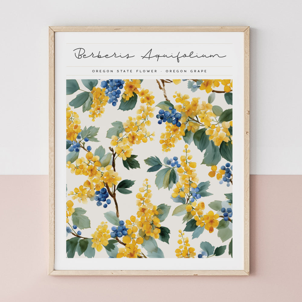 oregon state flower poster