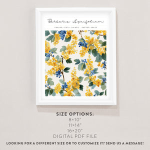 oregon state flower poster