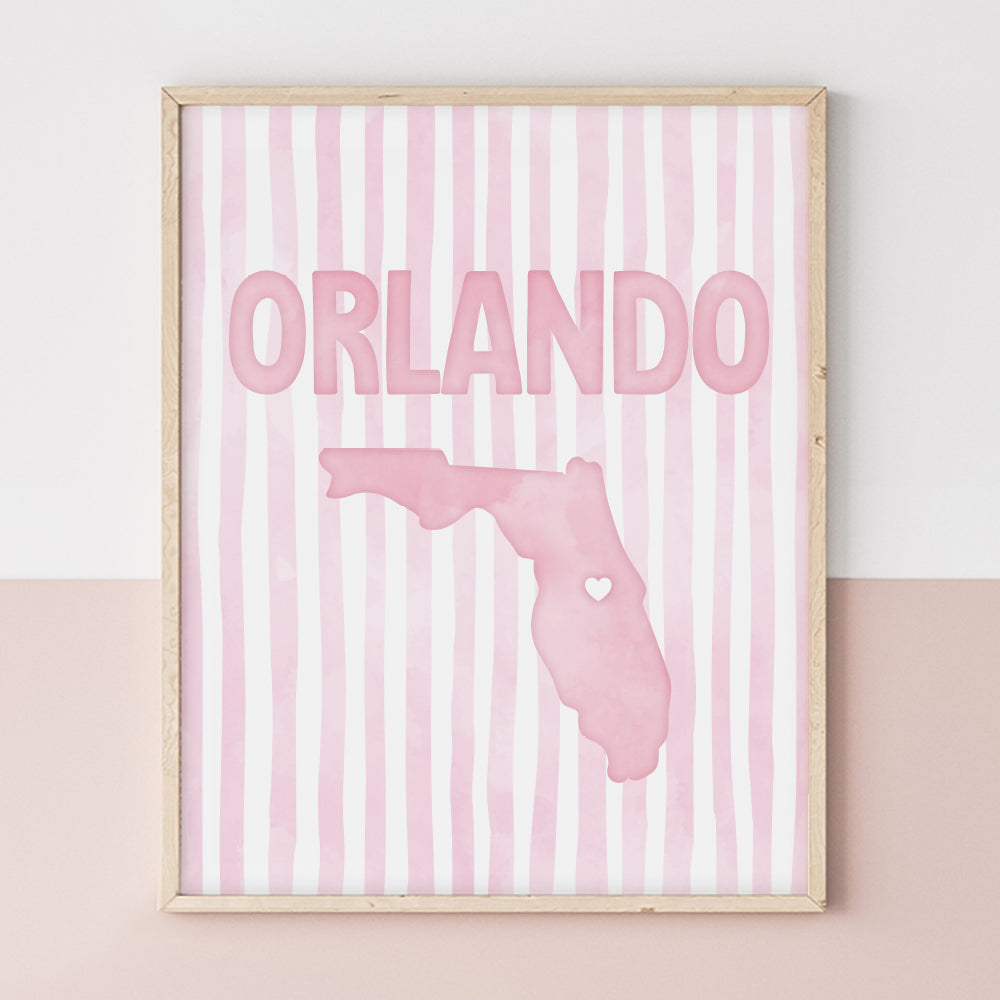 pink orlando art print