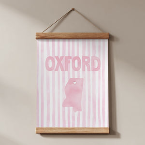 Oxford, Mississippi Pink Pastel Poster