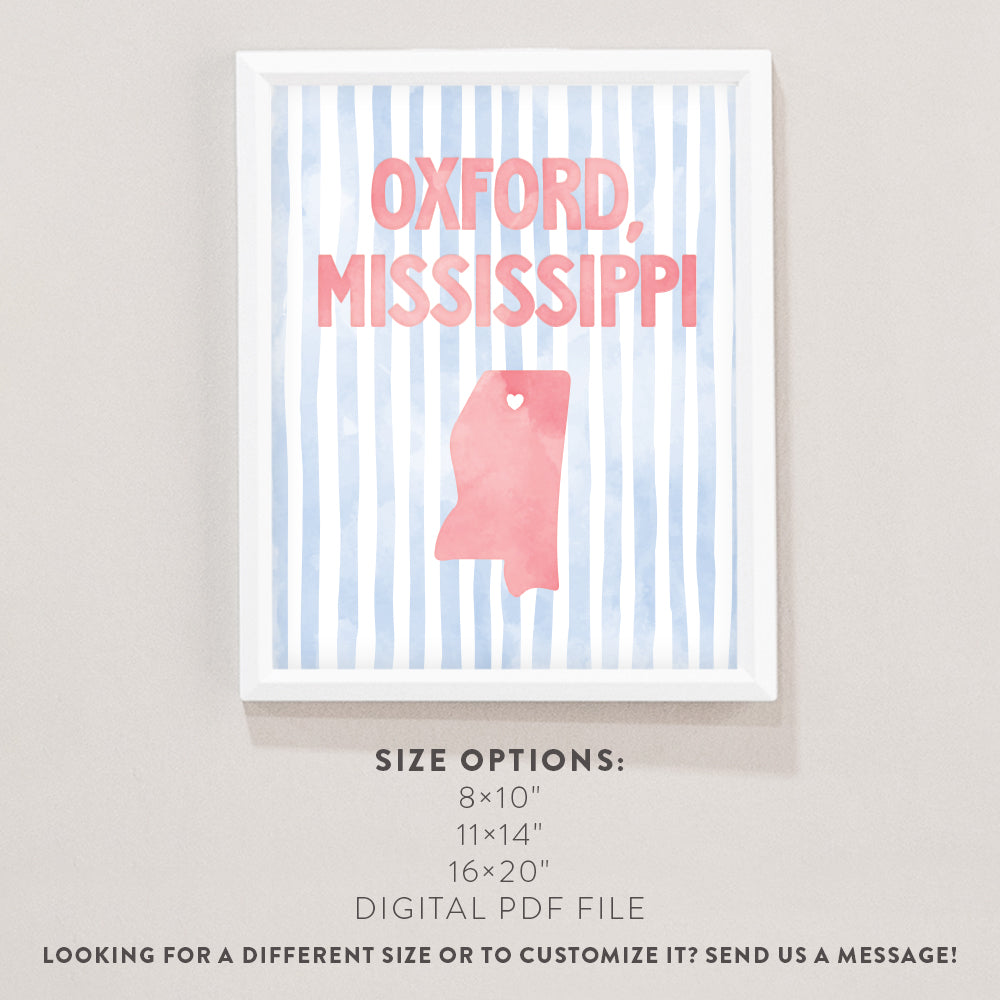Oxford, Mississippi Poster