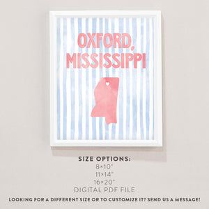 Oxford, Mississippi Poster