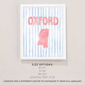 Oxford, Mississippi Poster