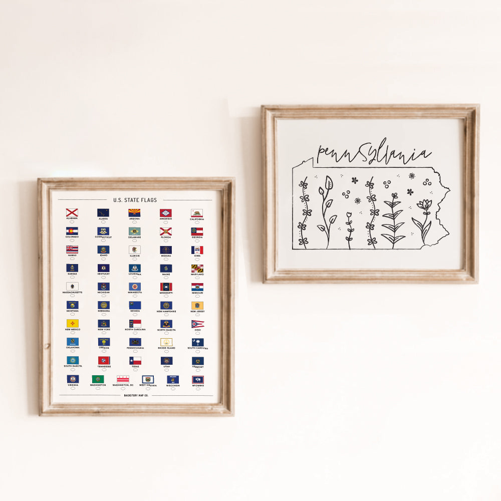 pennsylvania floral art print