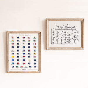 pennsylvania floral art print