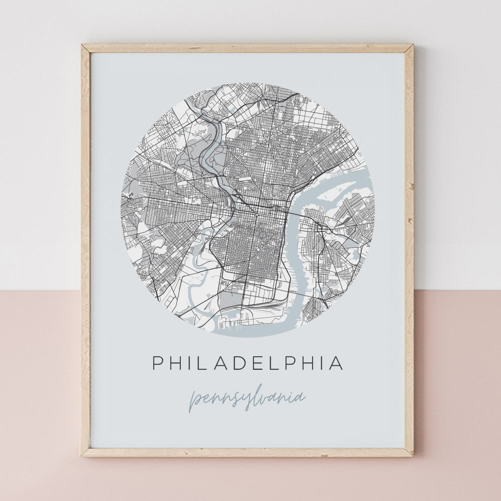 philadelphia map poster