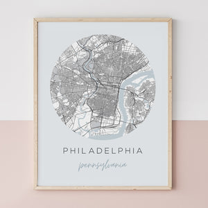 philadelphia map poster