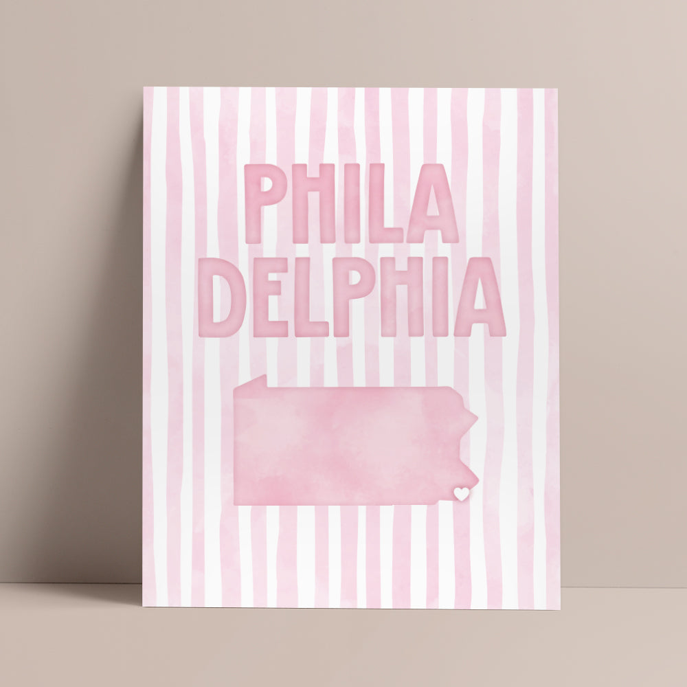 pink philadelphia poster