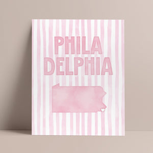 pink philadelphia poster