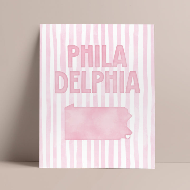 pink philadelphia poster