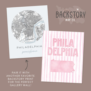philadelphia map poster