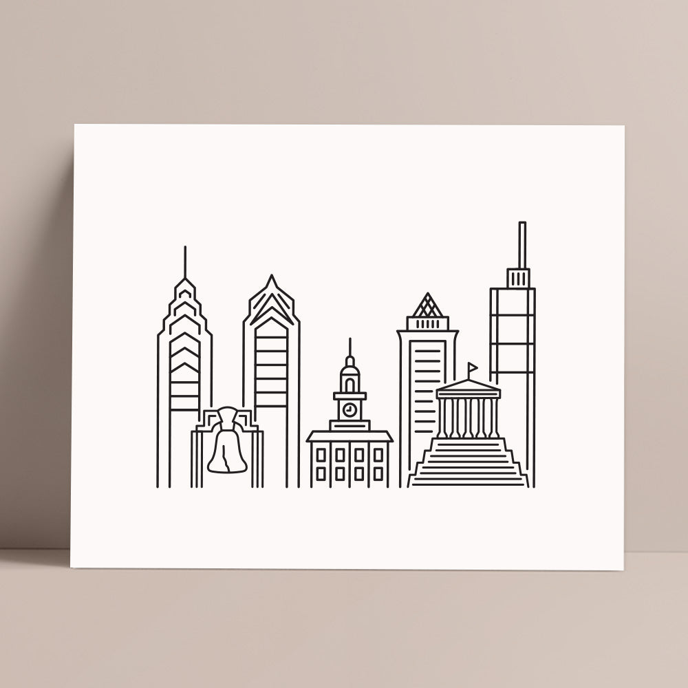 philadelphia skyline poster