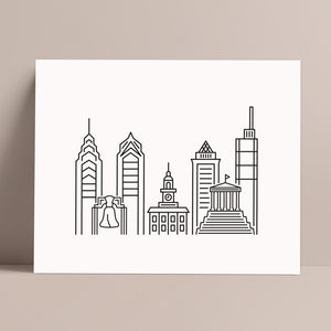 philadelphia skyline poster