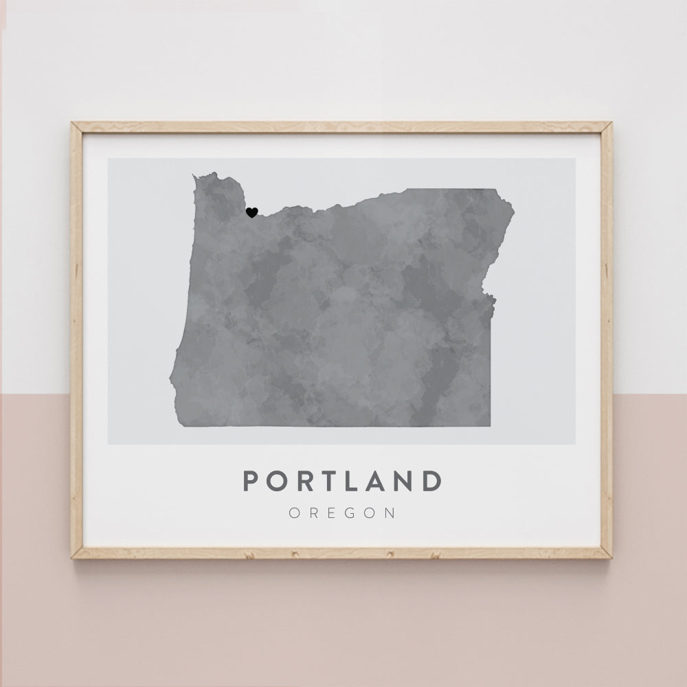 portland map poster