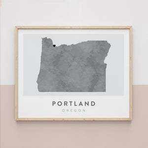portland map poster
