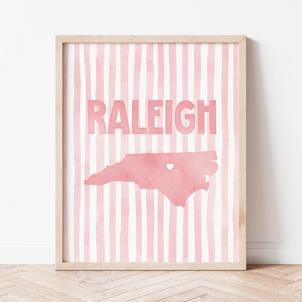 Raleigh North Carolina Poster · Raleigh North Carolina Wall Art