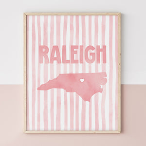 Raleigh North Carolina Poster · Raleigh North Carolina Wall Art