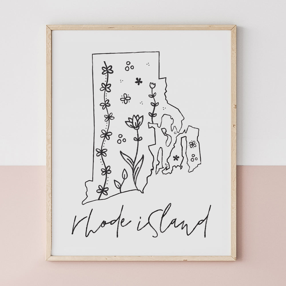 rhode island floral wall art