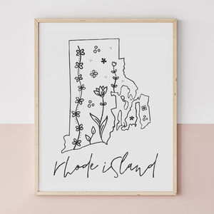 rhode island floral wall art