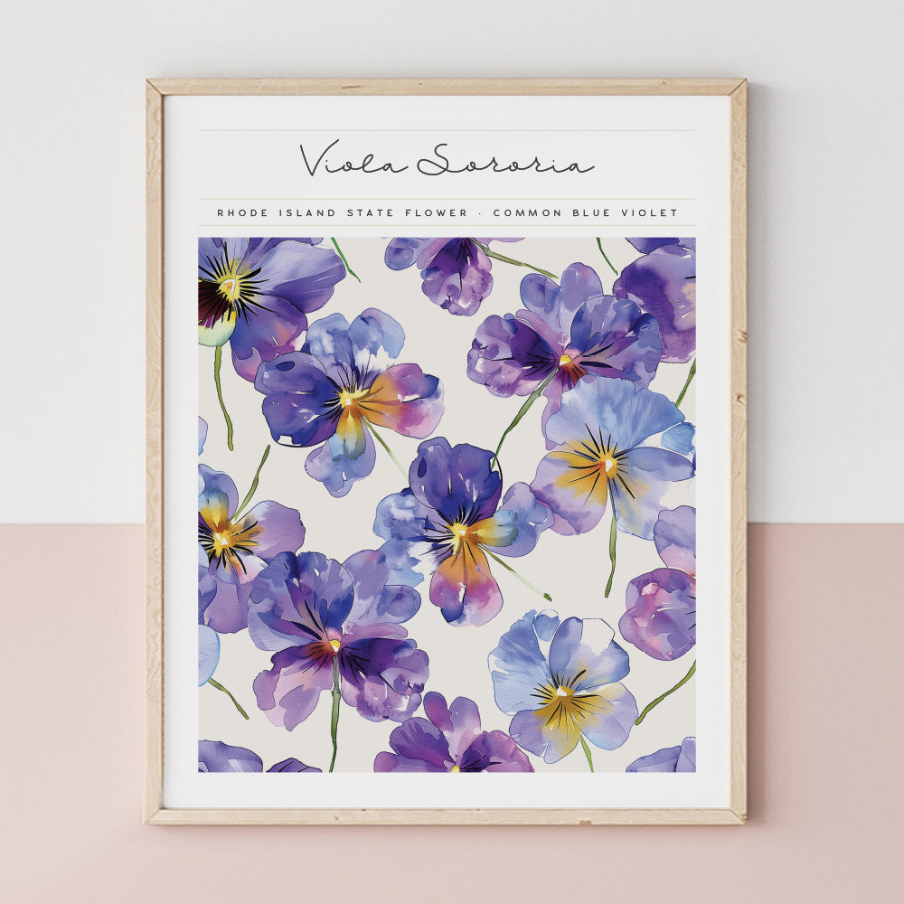 rhode island state flower art print