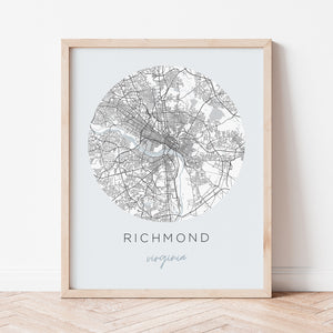 richmond virginia map poster
